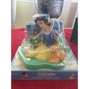 Disney Snow White Seven Dwarfs Floating Soap Dish & 3 Soaps Vintage 1990s New